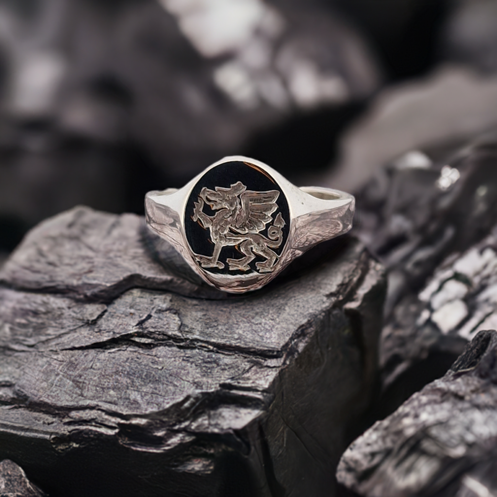 Welsh Dragon Silver Signet Ring β Cymru Heritage Jewellery | National Symbol of Wales